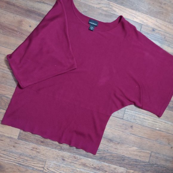 Lane Bryant Burgandy Knit Kimono Sleeve Sweater Size 14/16 LAST CHANCE - Picture 5 of 6